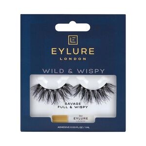 Eylure London Wild & Wispy Savage Lashes + Glue Latex Free NEW